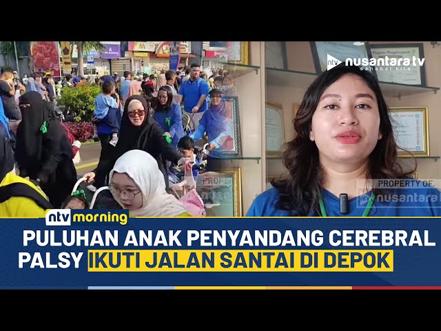 Youtube Thumnail image of : Haru! Puluhan Anak Cerebral Palsy Semangat & Ceria Saat Jalan Santai di CFD Depok | NTV MORNING