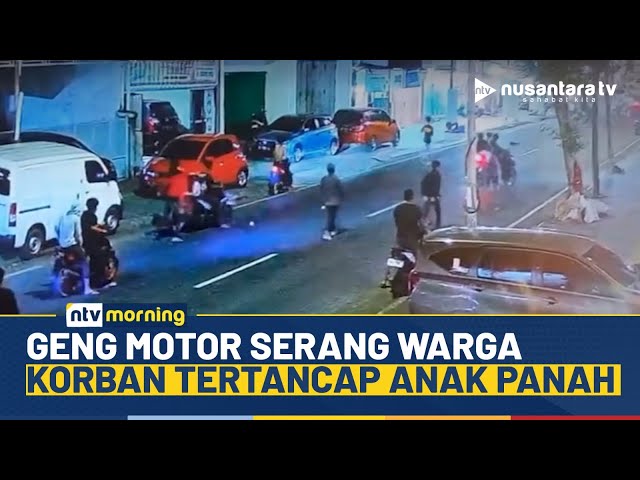 Youtube Thumnail image of : Mencekam! Detik-detik Geng Motor Serang Warga di Makassar, 1 Orang Tertancap Anak Panah | NTV