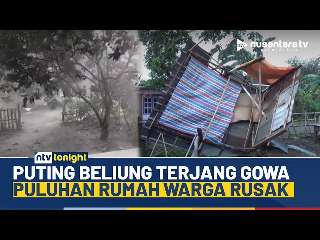 Youtube Thumnail image of : Mencekam! Detik-detik Puting Beliung Terjang Gowa, Puluhan Rumah Warga Rusak | NTV TONIGHT