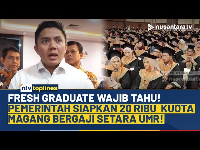 Youtube Thumnail image of : Program Magang Nasional Siap Dibuka, Peserta Bakal Terima Uang Saku Setara UMR! | NTV