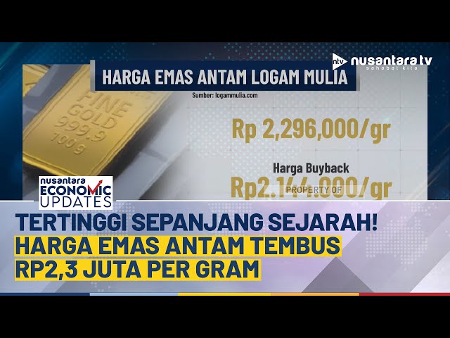 Youtube Thumnail image of : Harga Emas Antam Sentuh Rekor Tertinggi, Capai Rp2,3 Juta per Gram | NEU