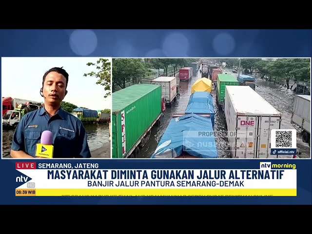 Youtube Thumnail image of : Banjir Masih Rendam Pantura Kaligawe! Arus Kendaraan Terhenti, TNI Bantu Evakuasi | NTV MORNING