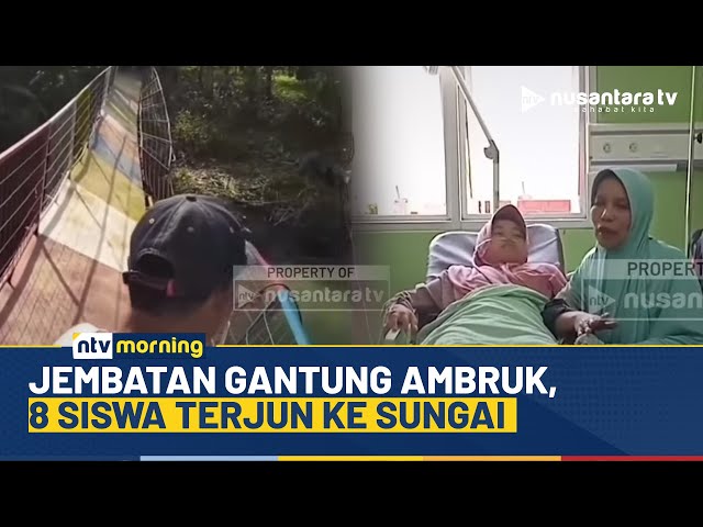 Youtube Thumnail image of : Jembatan Gantung di Pangandaran Ambruk, 8 Siswa Jatuh ke Sungai | NTV MORNING