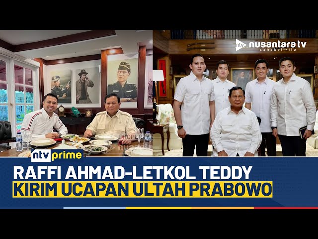 Youtube Thumnail image of : Presiden Prabowo 74 Tahun, Raffi Ahmad Hingga Letkol Teddy Kirimkan Ucapan Selamat | NTV