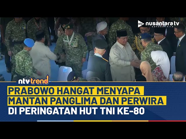 Youtube Thumnail image of : Presiden Prabowo Hangat Menyapa Mantan Panglima Gatot Nurmantyo di HUT TNI ke-80 | NTV