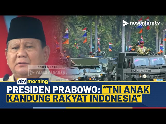 Youtube Thumnail image of : Presiden Prabowo Sampaikan Apresiasi kepada Prajurit TNI atas Pengabdian kepada Negara | NTV MORNING