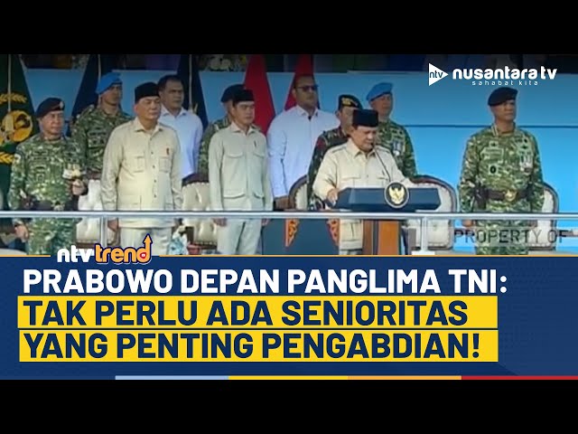 Youtube Thumnail image of : [FULL] Presiden Prabowo Tak Mau Ada Senioritas di TNI: Yang Penting Pengabdian & Cinta Tanah Air!