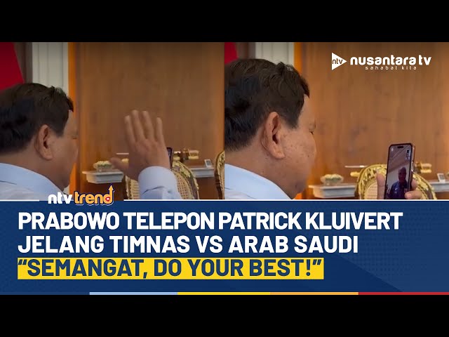 Youtube Thumnail image of : Presiden Prabowo Telepon Patrick Kluivert Jelang Timnas vs Saudi: Semangat, Do Your Best! | NTV