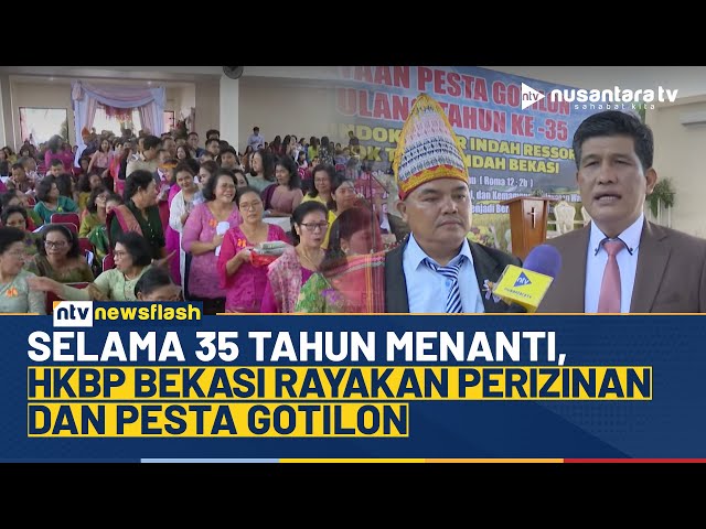 Youtube Thumnail image of : HKBP Pondok Timur Indah Gelar Pesta Gotilon dan Rayakan Ulang Tahun ke-35 | NTV NEWS FLASH