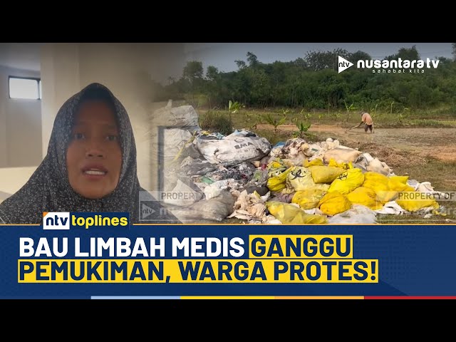 Youtube Thumnail image of : Gelombang Protes Warga Keluhkan Bau Limbah Medis B3 Dibuang Sembarangan di Serang | NTV TOP LINES