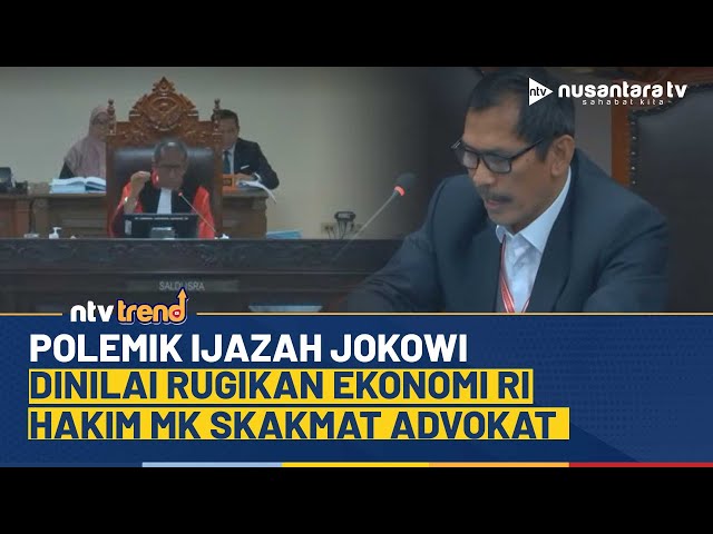 Youtube Thumnail image of : Advokat Ngadu ke MK Polemik Ijazah Jokowi Dinilai Rugikan Ekonomi RI, Dibalas Sinis Hakim Saldi Isra