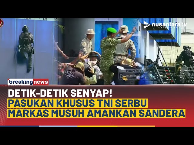 Youtube Thumnail image of : Aksi Senyap Pasukan Khusus Serbu Markas Musuh, Simulasi Selamatkan Sandera di HUT ke-80 TNI | NTV