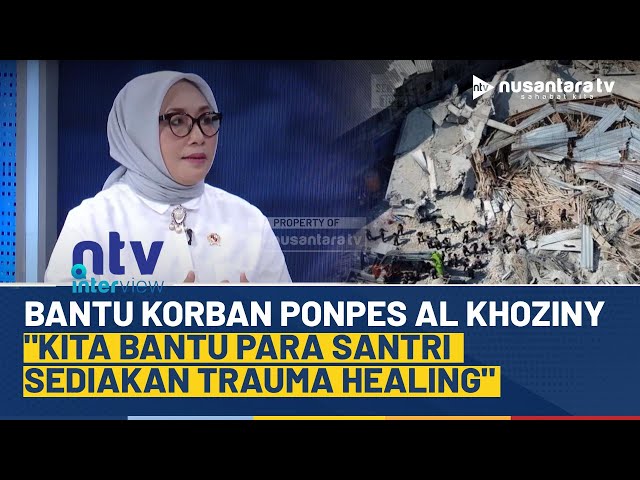 Youtube Thumnail image of : Bantu Korban Ponpes Al Khoziny, Menteri PPPA: Kita Sediakan Trauma Healing | NTV INTERVIEW