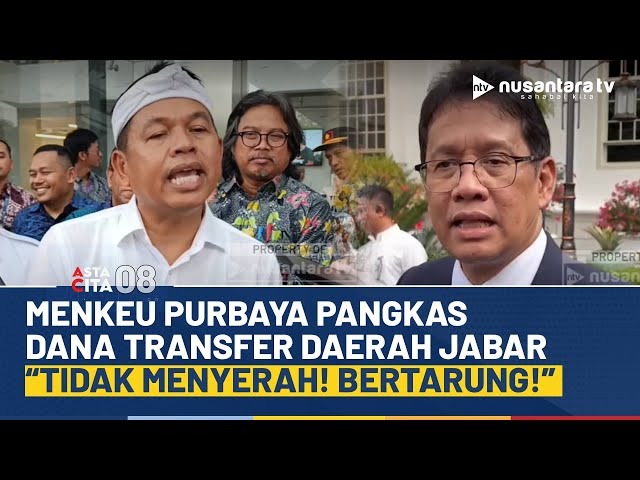 Youtube Thumnail image of : Menkeu Pangkas Dana Transfer Daerah Jabar, Dedi Mulyadi: Tidak Akan Menyerah! | ASTA CITA 08
