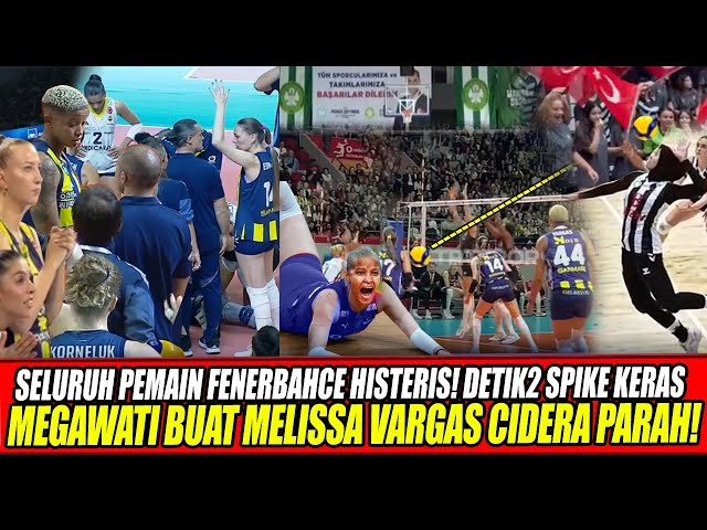 Youtube Thumnail image of : SELURUH PEMAIN FENERBAHCE HISTERIS🔥DETIK2 SPIKE KERAS MEGAWATI BUAT MELISSA VARGAS CIDERA PARAH!