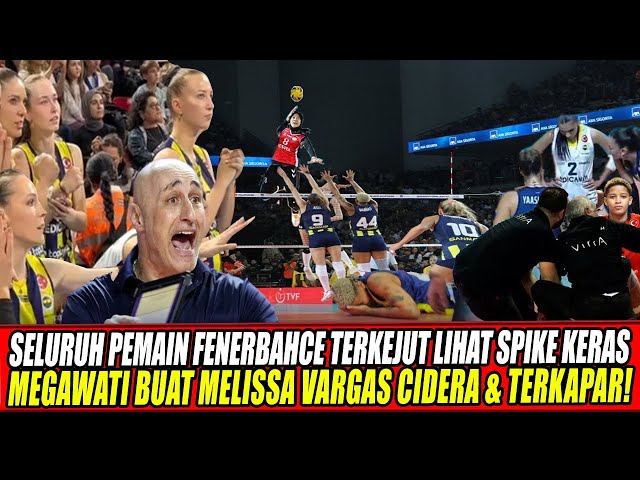 Youtube Thumnail image of : SELURUH PEMAIN FENERBAHCE TERKEJUT LIHAT SPIKE KERAS MEGAWATI BUAT MELISSA VARGAS CIDERA & TERKAPAR🔥
