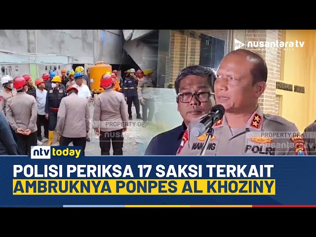 Youtube Thumnail image of : Polisi Periksa 17 Saksi Terkait Runtuhnya Ponpes Al Khoziny, Ada Kelalaian? | NTV TODAY