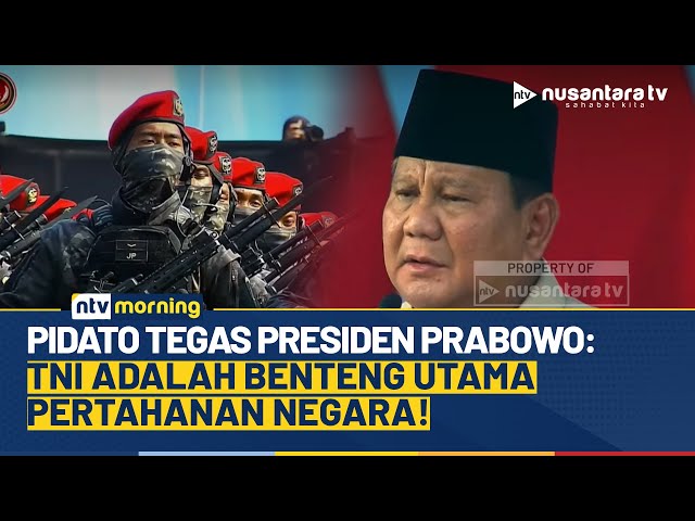 Youtube Thumnail image of : Pimpin Peringatan HUT ke-80 TNI, Presiden Prabowo: TNI Harus Jadi Benteng NKRI | NTV MORNING