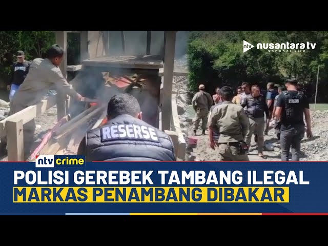 Youtube Thumnail image of : Gempar! Polisi Gerebek Tambang Ilegal di Aceh Tengah, Bangunan Penambang Dibakar | NTV CRIME