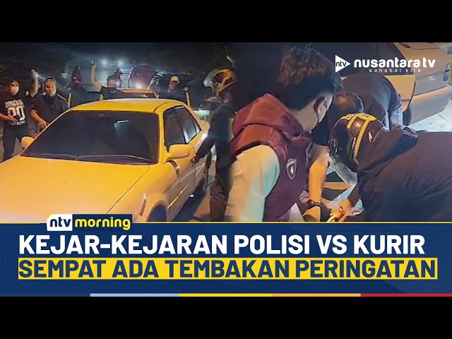 Youtube Thumnail image of : Tegang! Polisi Kejar-kejaran dengan Kurir Narkoba, Sempat Ada Tembakan Peringatan | NTV MORNING
