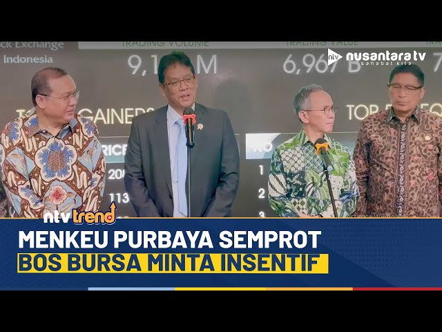 Youtube Thumnail image of : Menkeu Purbaya Semprot Bos Bursa Gegara Minta Insentif Pajak: Rapikan Dulu Saham Gorengan! | NTV