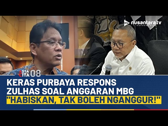 Youtube Thumnail image of : Menkeu Purbaya Skak Balik Menko Zulhas Soal Anggaran MBG: Makanya Habiskan, Tak Boleh Nganggur | NTV