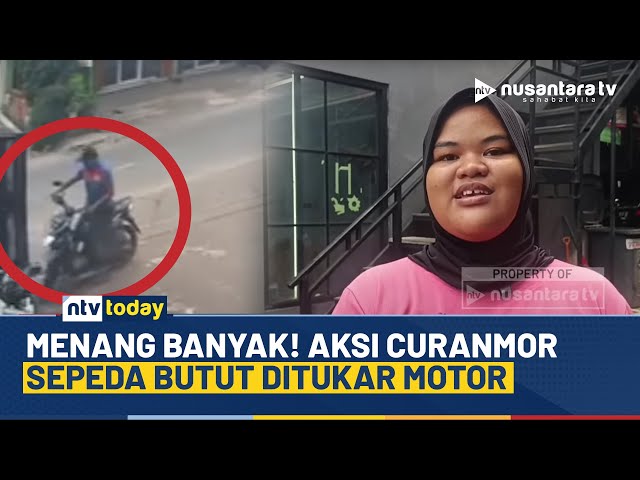 Youtube Thumnail image of : Aksi Curanmor Tukar Sepeda Butut dengan Motor di Tempat Cuci Steam | NTV TODAY