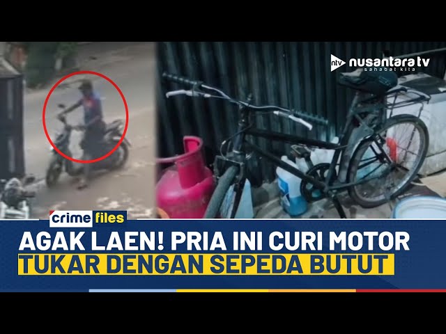 Youtube Thumnail image of : Licik! Pria Ini Tukar Sepeda Butut dengan Motor, Aksinya Terekam CCTV | CRIME FILES