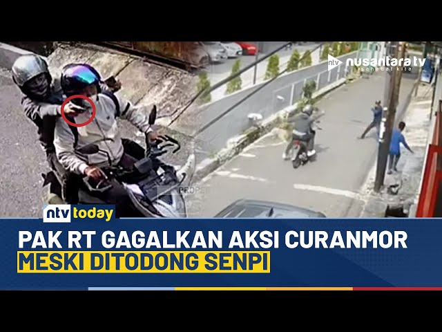 Youtube Thumnail image of : Heroik! Sempat Ditodong Senpi, Pak RT Gagalkan Aksi 2 Pelaku Curanmor | NTV TODAY