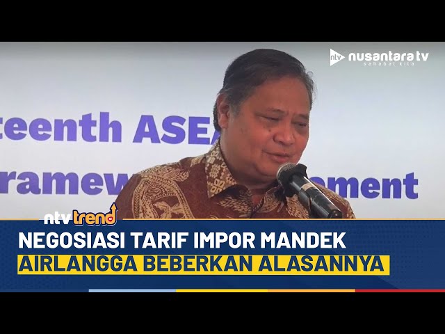Youtube Thumnail image of : Negosiasi Tarif Impor dengan AS Terhambat, Menko Airlangga Beberkan Alasannya | NTV