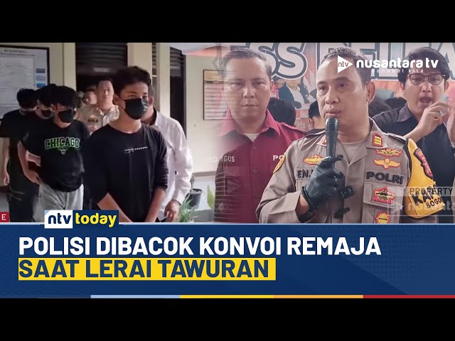 Youtube Thumnail image of : Heroik tapi Nahas! Anggota Polisi Dibacok Saat Coba Hentikan Tawuran Remaja | NTV TODAY