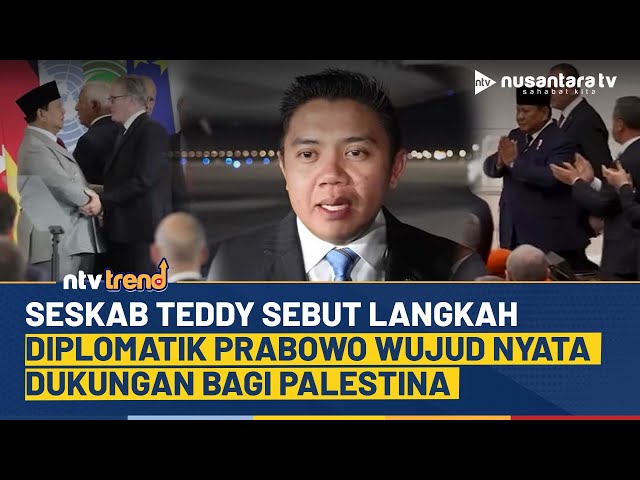 Youtube Thumnail image of : Seskab Teddy Ungkap Peran Aktif Presiden Prabowo Bukti Nyata RI Peduli Perdamaian Palestina | NTV