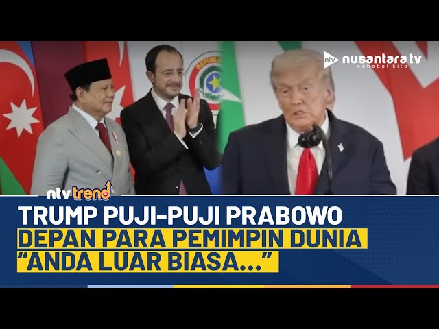 Youtube Thumnail image of : Trump Puji-Puji Presiden Prabowo Depan Para Pemimpin Dunia di KTT Perdamaian Gaza: Anda Luar Biasa!