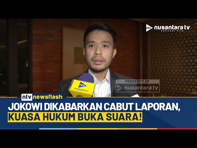 Youtube Thumnail image of : Kuasa Hukum Bantah Isu Pencabutan Laporan Jokowi di Polda Metro Jaya | NTV NEWS FLASH