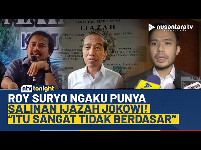 Youtube Thumnail image of : Roy Suryo Ngaku Punya Salinan Ijazah Jokowi dari KPU, Kuasa Hukum: Tidak Berdasar | NTV TONIGHT