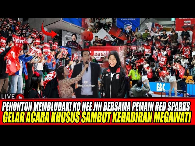 Youtube Thumnail image of : SEMUA BERSORAK GEMBIRA🔥KO HEE JIN & PEMAIN RED SPARKS GELAR ACARA KHUSUS SAMBUT KEHADIRAN MEGAWATI!