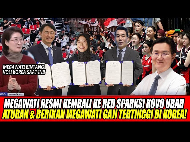 Youtube Thumnail image of : MEGAWATI KEMBALI KE RED SPARKS! KOVO RESMI UBAH ATURAN & BERIKAN MEGAWATI GAJI TERTINGGI DI KOREA🔥