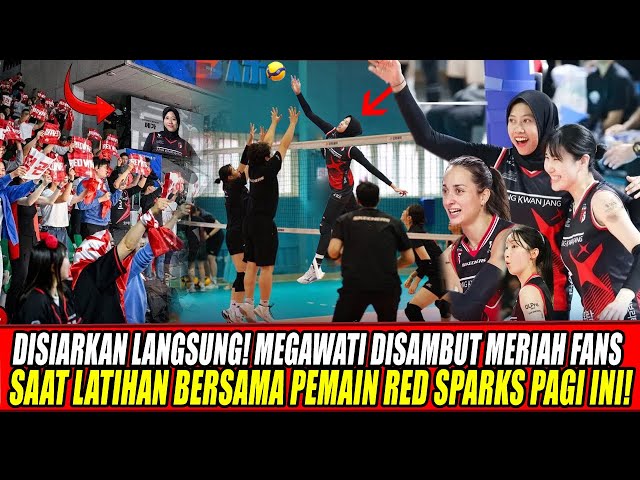Youtube Thumnail image of : MEGAWATI RESMI GABUNG DI RED SPARKS🔥MEGAWATI DISAMBUT MERIAH SAAT LATIHAN BERSAMA SELURUH PEMAIN!