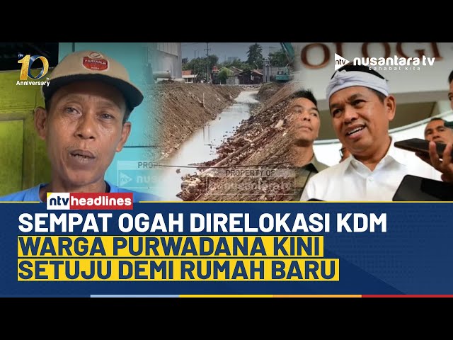 Youtube Thumnail image of : Dulu Tolak Wacana KDM, Kini Warga Purwadana Siap Direlokasi untuk Normalisasi Sungai | NTV HEADLINES