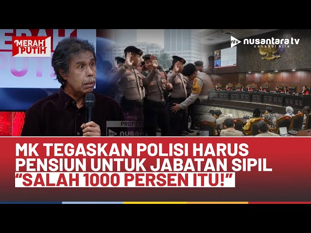 Youtube Thumnail image of : Putusan MK Soal Polisi Duduki Jabatan Sipil, Margarito Kamis: Tidak Bisa! Salah 1000 Persen Itu!