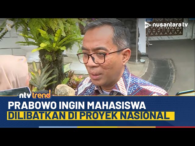 Youtube Thumnail image of : Presiden Prabowo Minta Mahasiswa Dilibatkan dalam Proyek Nasional | NTV