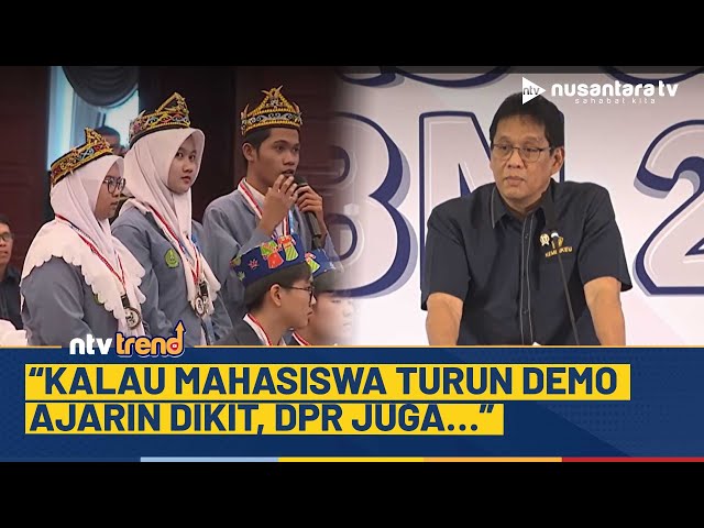 Youtube Thumnail image of : Menkeu Purbaya Minta Siswa SMA Beri Edukasi Soal Utang Negara ke DPR & Mahasiswa yang Berdemo | NTV