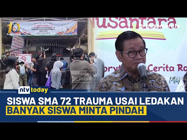 Youtube Thumnail image of : Ledakan SMA 72 Bikin Siswa Trauma! Banyak Siswa Minta Pindah, Pramono Gelar Rapat Darurat | NTV