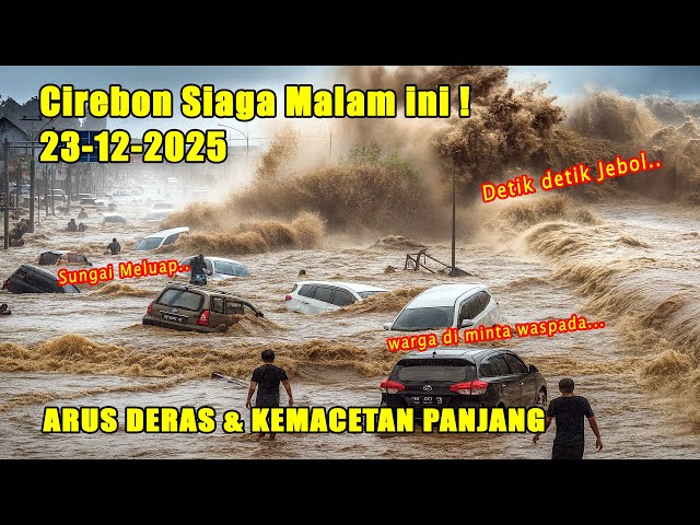 Youtube Thumnail image of : JEBOL! Banjir Terjang Cirebon, Talun & Sumber Malam Ini | 23 Desember 2025