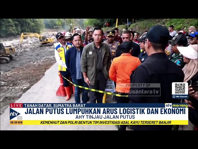 Youtube Thumnail image of : Jalan Nasional Putus! AHY Turun ke Titik Bencana Banjir di Lembah Anai | NTV MORNING