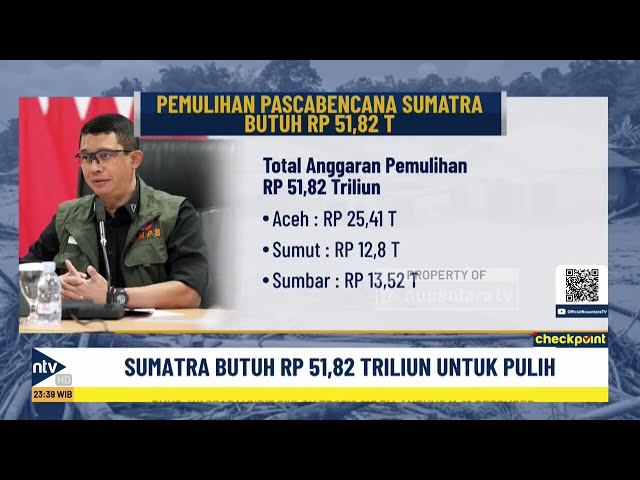 Youtube Thumnail image of : Banjir Bandang dan Longsor Terjang Sumatera, Biaya Pemulihan Ditaksir Tembus Rp51,82 T | NTV