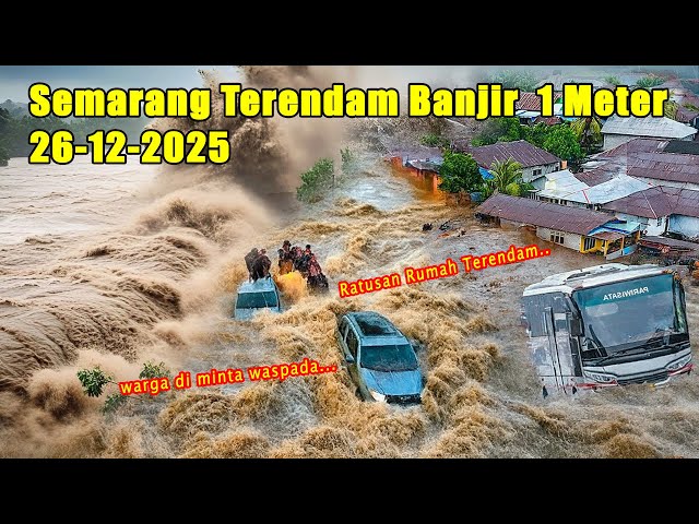 Youtube Thumnail image of : Banjir Dadakan Rendam Semarang, Hujan Singkat Picu Genangan hingga 1 Meter.