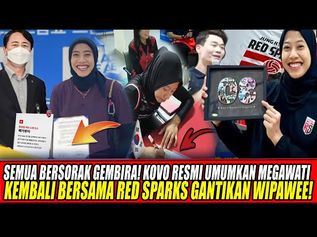 Youtube Thumnail image of : SEMUA BERSORAK GEMBIRA! KOVO RESMI UMUMKAN MEGAWATI KEMBALI BERSAMA RED SPARKS GANTIKAN WIPAWEE!