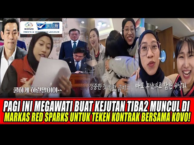 Youtube Thumnail image of : PAGI INI MEGAWATI BUAT KEJUTAN TIBA2 MUNCUL DI MARKAS RED SPARKS UNTUK TEKEN KONTRAK BERSAMA KOVO!