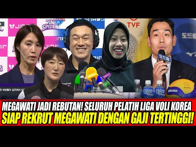 Youtube Thumnail image of : MEGAWATI JADI REBUTAN DI KOREA🔥SELURUH PELATIH LIGA KOREA SIAP REKRUT MEGAWATI DENGAN GAJI TERTINGGI